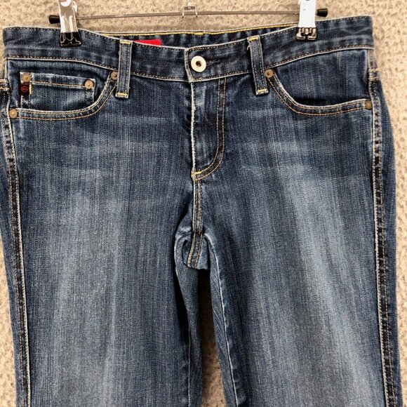 Adriano Goldschmied Jeans Womens 28R The Club Blue Flared Leg Medium Wash Denim* - Picture 2 of 14